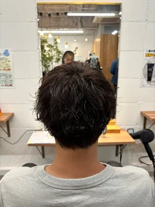 パーマ メンズ TSURUYO ショートモデル募集中のヘアスタイル