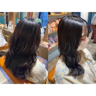 カラー 🩵盛れる顔周り/ 艶カラーemi🩵のヘアスタイル