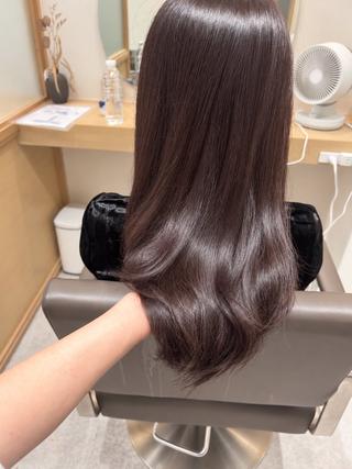 セミロング カラー 久木原 ゆりのヘアスタイル