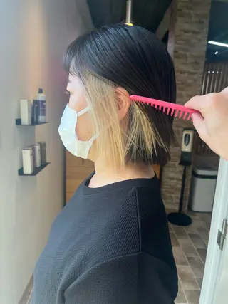 ショート カラー ヘアカラー&縮毛矯正 STAR☆RIVERのヘアスタイル