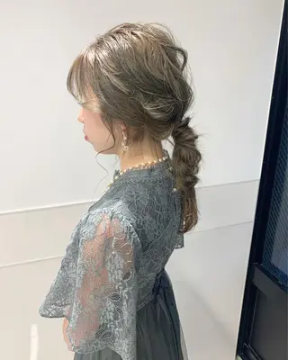 ロング カラー パーマ ヘアアレンジ メンズ Amelie yunのヘアスタイル