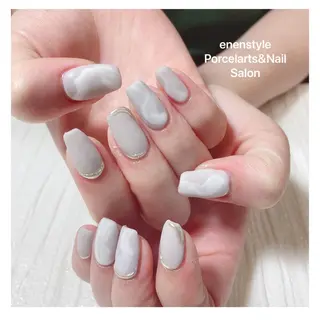 ミディアム ネイル 🐾enen style 🐾のネイルデザイン