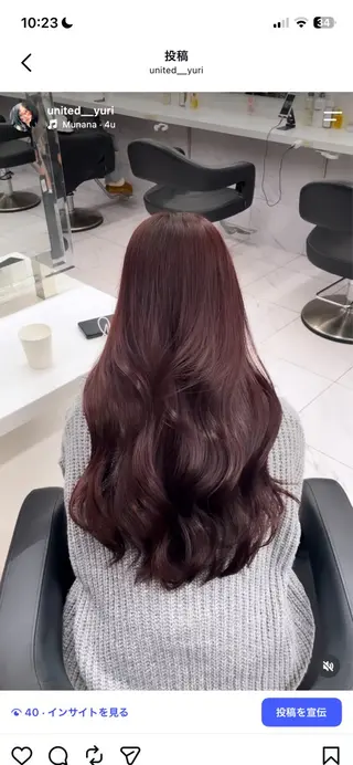 ロング カラー 🖤レイヤーカット| 艶髪|韓国styleのヘアスタイル