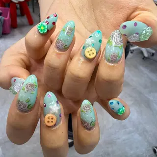 ネイル 𝙃𝙖𝙧𝙪⋆ ˚꩜。個性派のネイルデザイン