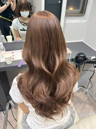 ロング カラー 🍀カラー特化透明 感ベージュ｜けいなのヘアスタイル