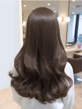 ロング カラー 🍒モテ暖色カラー × うる艶✧ ゆなのヘアスタイル
