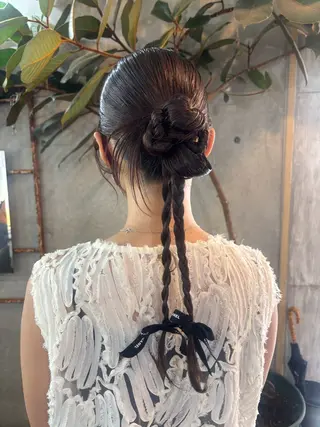 ロング カラー ヘアアレンジ 大林 エリコのヘアスタイル