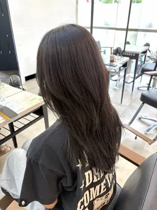 セミロング カラー 🥀韓国ヘア🥀 宮津真菜のヘアスタイル