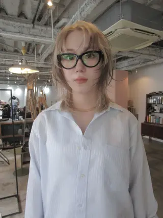 ミディアム カラー yu maのヘアスタイル