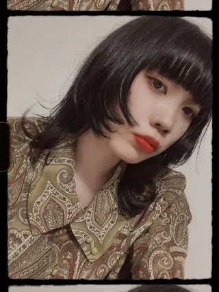 セミロング パル__レイヤー/パ ーマ/デザインカラーのヘアスタイル