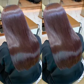 ミディアム カラー パーマ ✨美髪矯正×髪質改善 🍎カイト🍎渋谷のヘアスタイル