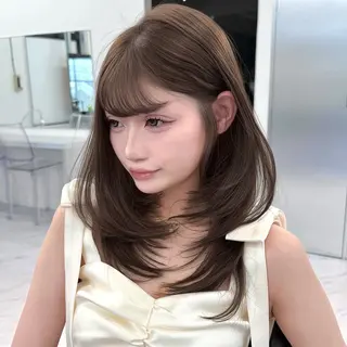 ミディアム 🤍髪質改善 🤍透明感カラー🤍のヘアスタイル