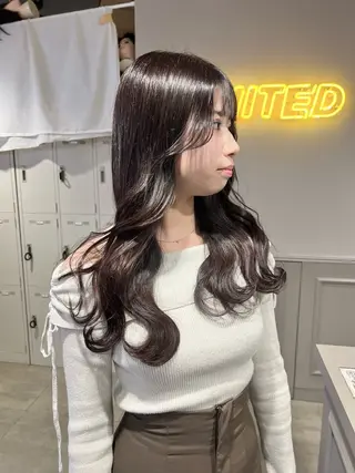 ロング カラー パーマ ヘアアレンジ メンズ 上品＆韓国風 🥀海心🥀のヘアスタイル