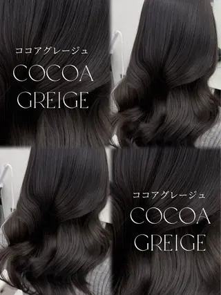 セミロング 透明感カラー🩶 ×小顔カット難波のヘアスタイル