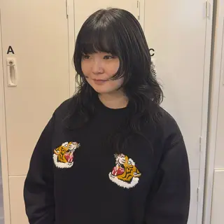 セミロング カラー ヘアアレンジ makoto / 韓国風ヘア🎀🪄︎のヘアスタイル