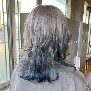 ミディアム 最強デザインカラー/ ブリーチ/アヤミ🌟のヘアスタイル