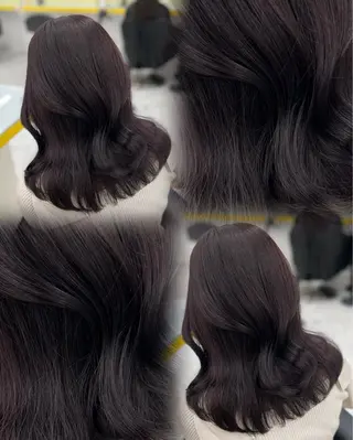 ロング カラー 🧸レイヤー× ベージュ🥯カホ🍯のヘアスタイル