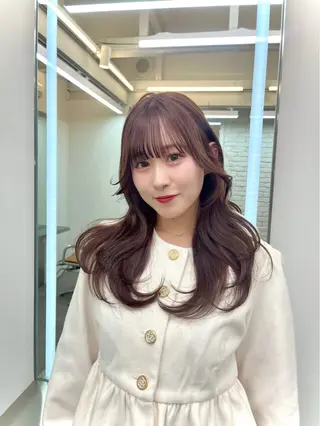 ロング カラー ヘアアレンジ 柏木 理那のヘアスタイル