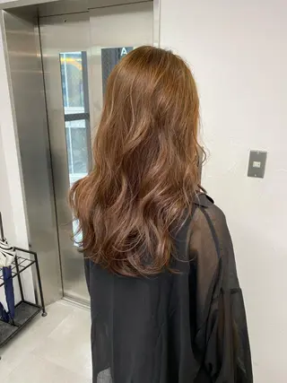 ロング カラー ヘアアレンジ ブリーチダブルカラー 元町三宮/三ノ宮のヘアスタイル