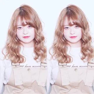 セミロング カラー ✨美髪矯正×髪質改善 🍎カイト🍎渋谷のヘアスタイル