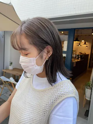 ミディアム やまさきえりこ ニュアンスパーマのヘアスタイル
