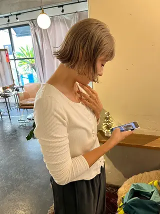 ミディアム カラー はな SPURのヘアスタイル