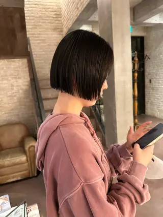 ショート 縮毛矯正・ボブ 福島立也のヘアスタイル