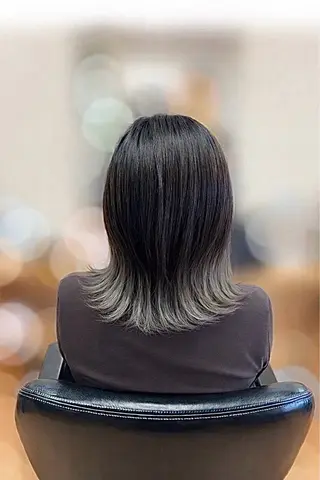 ミディアム カラー かぁちゃん 橋本のヘアスタイル