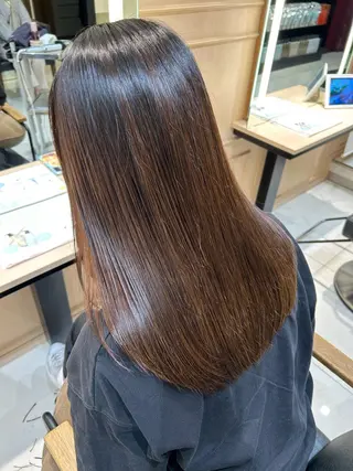 セミロング カラー ゆめ ベージュカラーのヘアスタイル