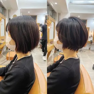 ショート カラー 👑銀座ショート/ 絶壁補正/金子涼👑のヘアスタイル