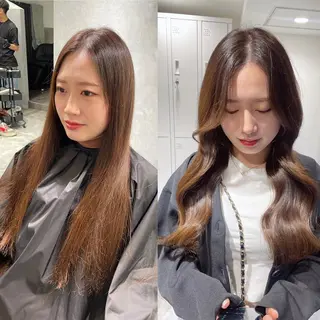 ロング カラー 透明感カラー🇰🇷 レイヤー✨桑原　研太のヘアスタイル