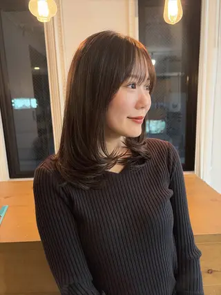 ミディアム 南堀江レイヤーカット MIKU🍒のヘアスタイル
