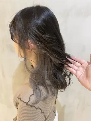 セミロング カラー ヘアアレンジ ネイル マツエク・マツパ 夜23時まで予約🉑 reverieあきらのヘアスタイル