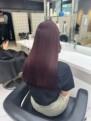 ロング カラー パーマ ヘアアレンジ メンズ キッズ 韓国系🇰🇷🩶 艶暗髪/MEIのヘアスタイル