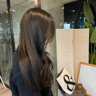 ロング カラー たなか りなのヘアスタイル
