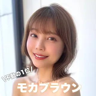 ショート カラー 莉乃/縮毛矯正/髪質 改善/艶カラーのヘアスタイル