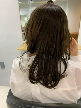 セミロング カラー パーマ ボブパーマコテ巻き風 パーマNo1深江秀平のヘアスタイル