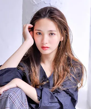 ロング カラー 中田 敏明のヘアスタイル