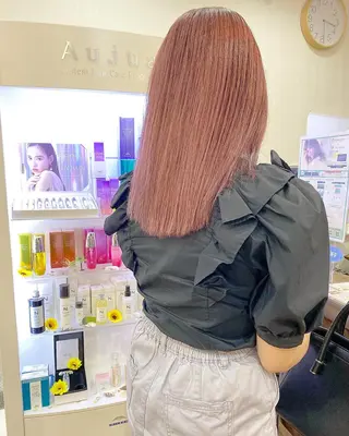 ロング 横浜ブリーチムラ直し ハイトーン/ブリーチのヘアスタイル