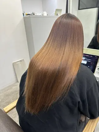 ロング 絶対綺麗な暖色カラー 🎯あります✨増渕✨のヘアスタイル