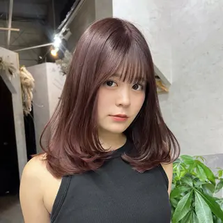 セミロング カラー 髪質改善/エクステ/ レイヤーカットLayのヘアスタイル