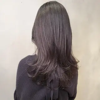 セミロング 韓国レイヤー　 suzuのヘアスタイル