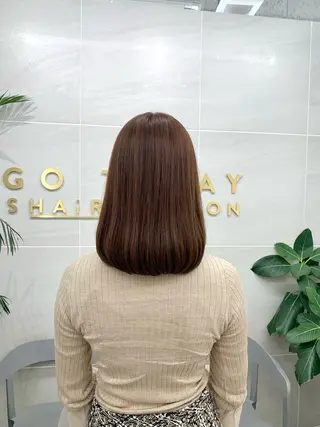 ミディアム カラー 本格ヘッドスパ🌿 ×ヘア 佐藤のヘアスタイル