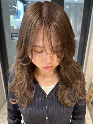 セミロング ︎🤎W color MIYU‎🤎のヘアスタイル