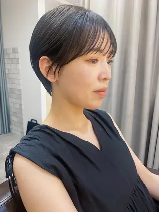 ショート カラー 白髪ぼかし/ショート /ミニボブだいじのヘアスタイル