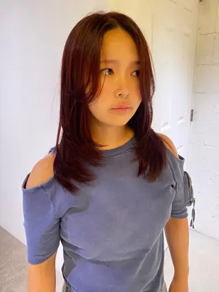 ロング カラー 聖 来のヘアスタイル