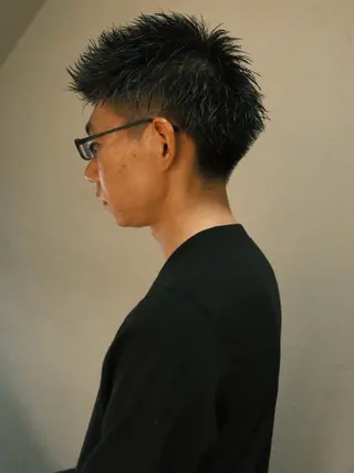 ショート カラー メンズ 足立 武巳(金山Ciel)のヘアスタイル