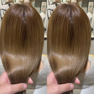 セミロング 美髪矯正透明感カラー 江川 和輝のヘアスタイル