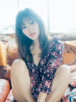 セミロング カラー パーマ 【公式】amble luxe池袋東口🩷のヘアスタイル