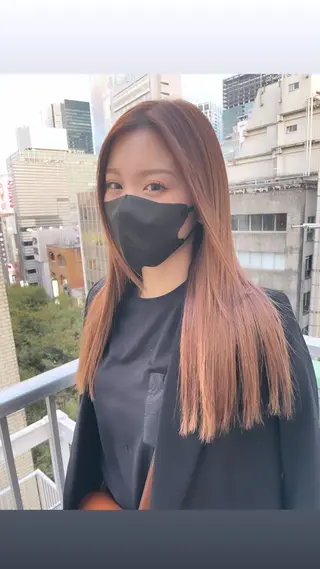 セミロング カラー ヘアアレンジ 髪質改善/縮毛矯正 RYOのヘアスタイル